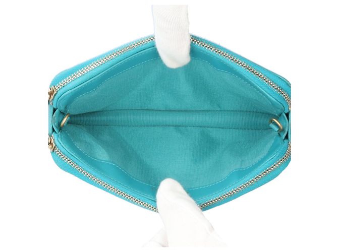 Borsa a tracolla Chanel Boy verde Turchese - vista 7