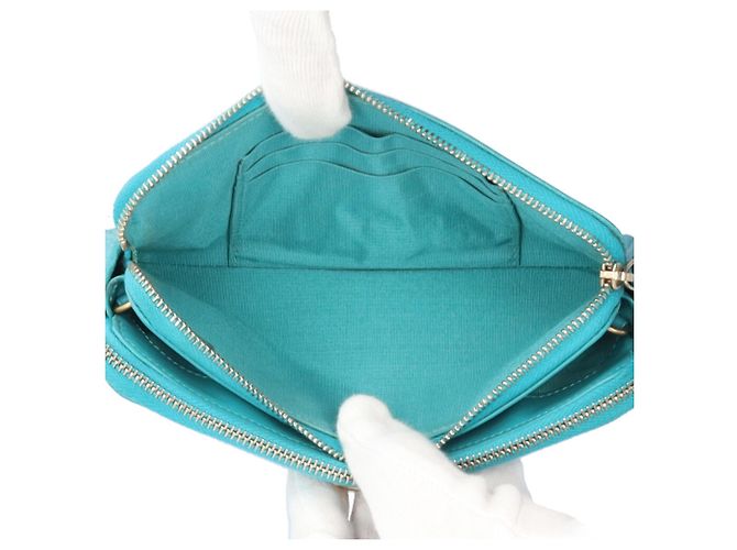 Borsa a tracolla Chanel Boy verde Turchese - vista 8