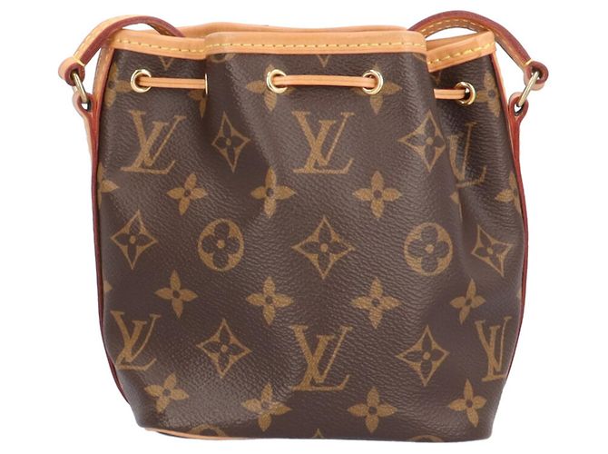 Borsa a Spalla Louis Vuitton Nano Noe Monogram Marrone - vista 3