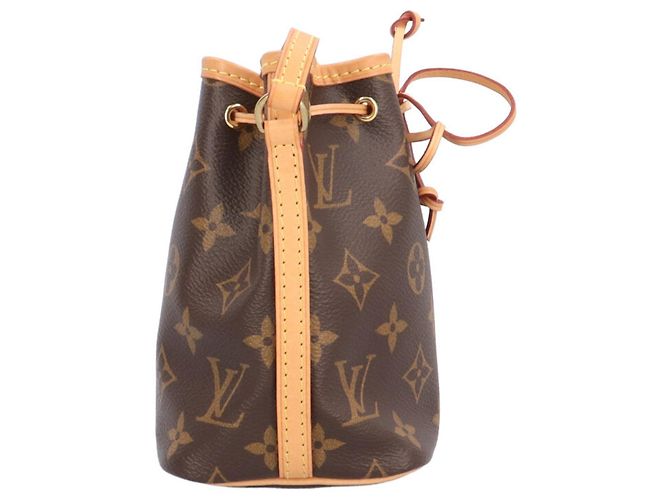 Borsa a Spalla Louis Vuitton Nano Noe Monogram Marrone - vista 4