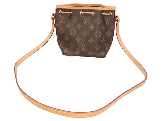 Borsa a Spalla Louis Vuitton Nano Noe Monogram Marrone - vista 9