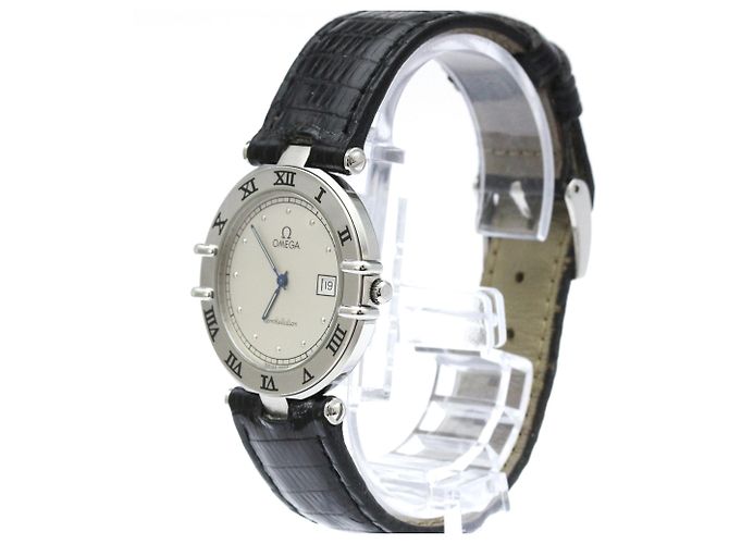 OMEGA Constellation Date Aço Quartzo Relógio Masculino 196.0360 - vista 2