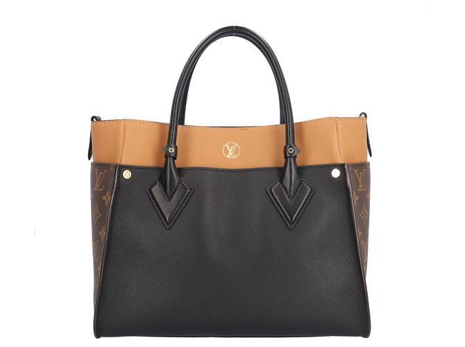 Bolso de Hombro Louis Vuitton On My Side MM Castaño Negro - vista 3