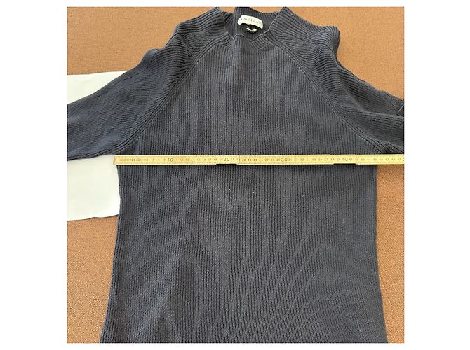 Suéter de malha de algodão Stone Island azul marinho Preto - vista 6