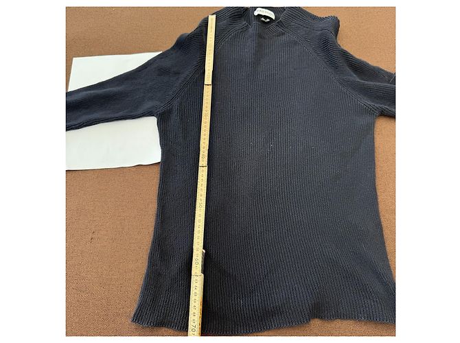 Suéter de malha de algodão Stone Island azul marinho Preto - vista 7