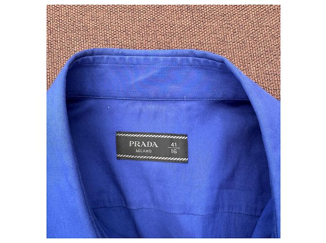 Prada Herren Hemd aus blauer Baumwolle - Ansicht 3