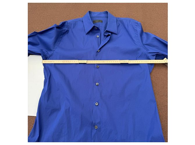 Prada Herren Hemd aus blauer Baumwolle - Ansicht 7