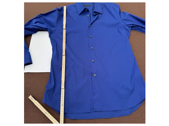Prada Herren Hemd aus blauer Baumwolle - Ansicht 8