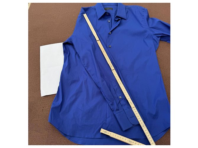 Prada Herren Hemd aus blauer Baumwolle - Ansicht 9