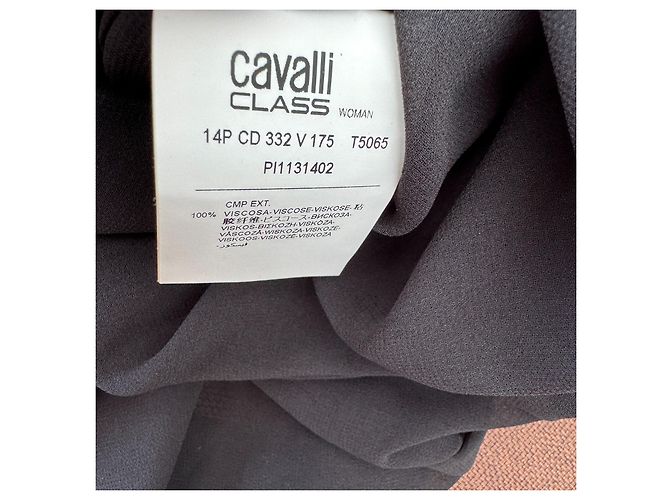 Vestido Roberto Cavalli Class Estampado Mariposas Negro Multicolor - vista 6