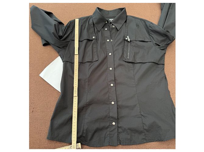 Versace Sport Camicia Utility in cotone nero - vista 8