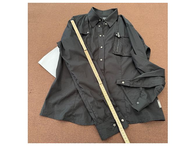 Versace Sport Camicia Utility in cotone nero - vista 9