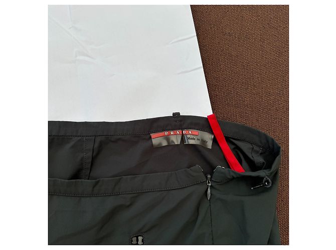 Ribbon Prada Linea Rossa Nylon Rock Dunkelgrau Anthrazitgrau - Ansicht 3