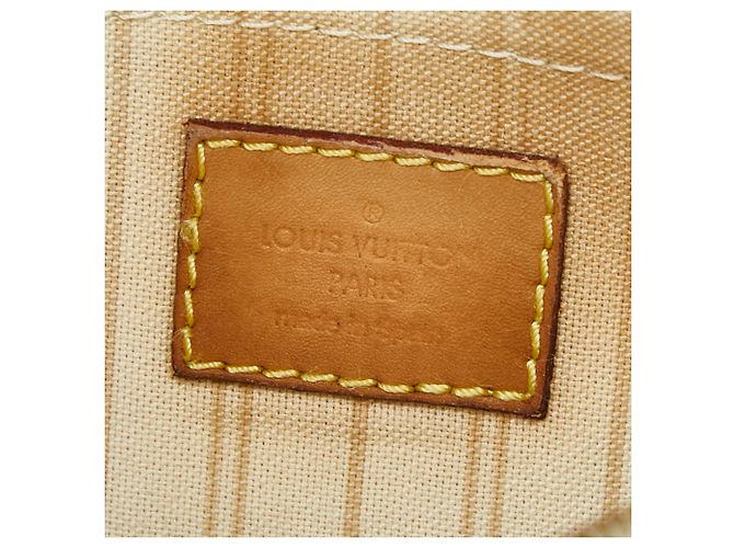 Borsa Louis Vuitton Damier Azur Neverfull MM con Accessory Pouch Bianco - vista 9