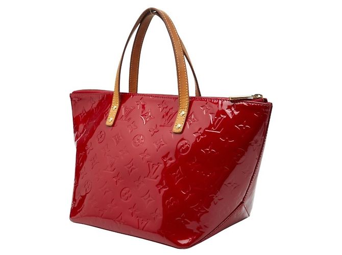 Borsa Louis Vuitton Monogram Vernis Bellevue PM Rosso - vista 2