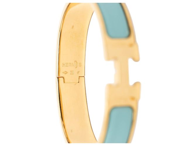 Hermès Hermes Click H PM Armreif Blau Golden - Ansicht 4