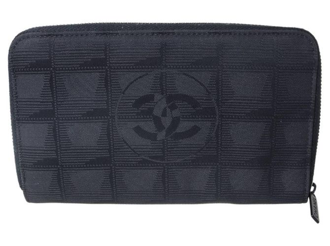 Portafoglio lungo nero Chanel della nuova linea Travel - vista 2