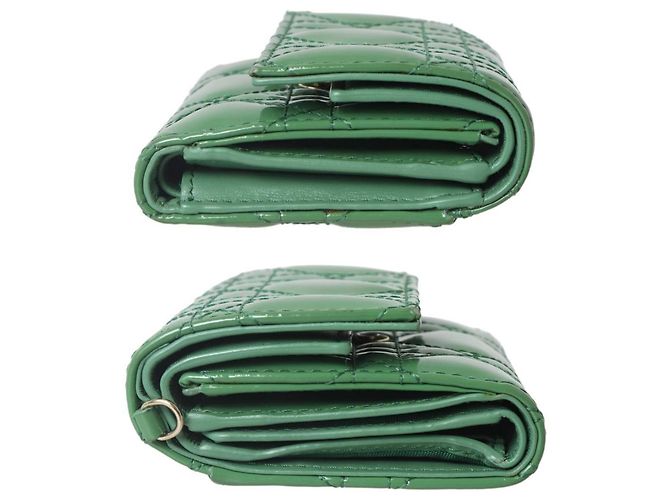 Cartera tríptico Christian Dior Cannage Verde - vista 5