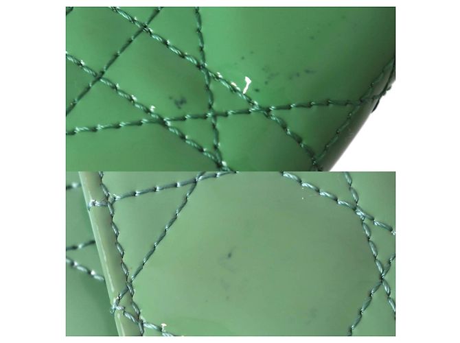Cartera tríptico Christian Dior Cannage Verde - vista 7