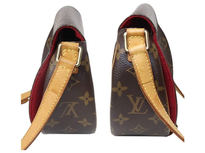 Borsa a Spalla Louis Vuitton Tambourin Monogram Marrone - vista 3