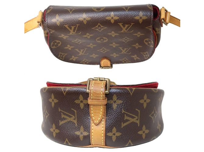 Borsa a Spalla Louis Vuitton Tambourin Monogram Marrone - vista 4