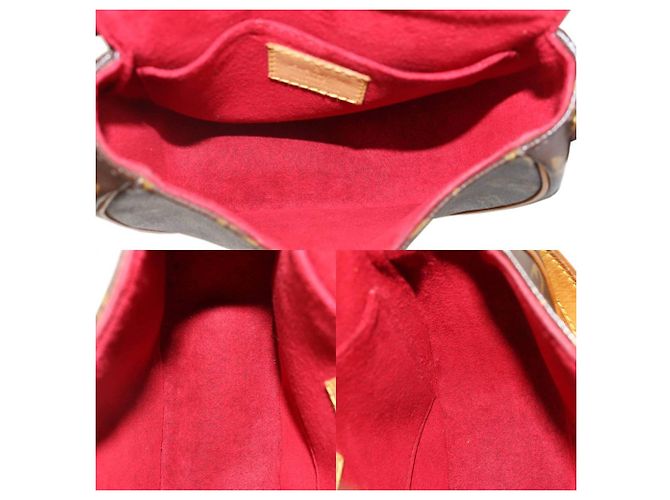 Borsa a Spalla Louis Vuitton Tambourin Monogram Marrone - vista 8