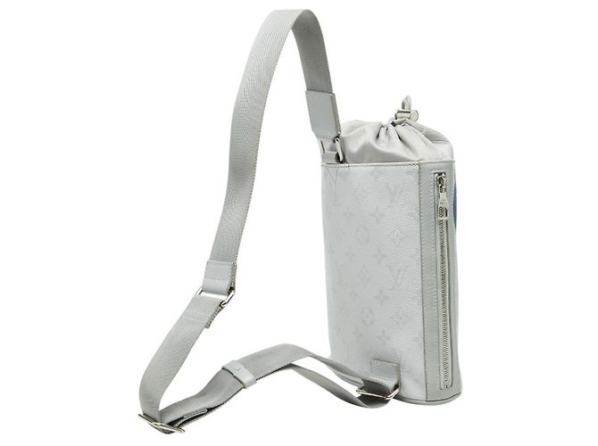 Borsa a tracolla slingback Louis Vuitton Monogram Chalk Marrone Bianco - vista 2