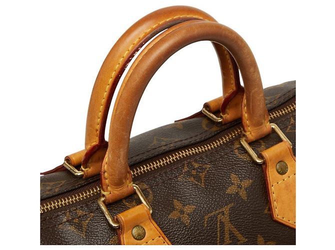 Louis Vuitton Monogram Speedy 25 Mini Boston Bag Marrone - vista 8
