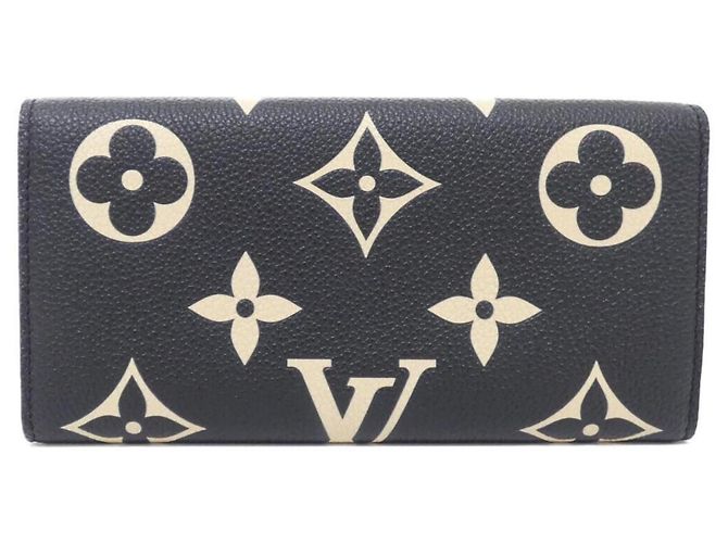 Portafoglio Louis Vuitton Bicolor Monogram Empreinte Nero Beige - vista 2