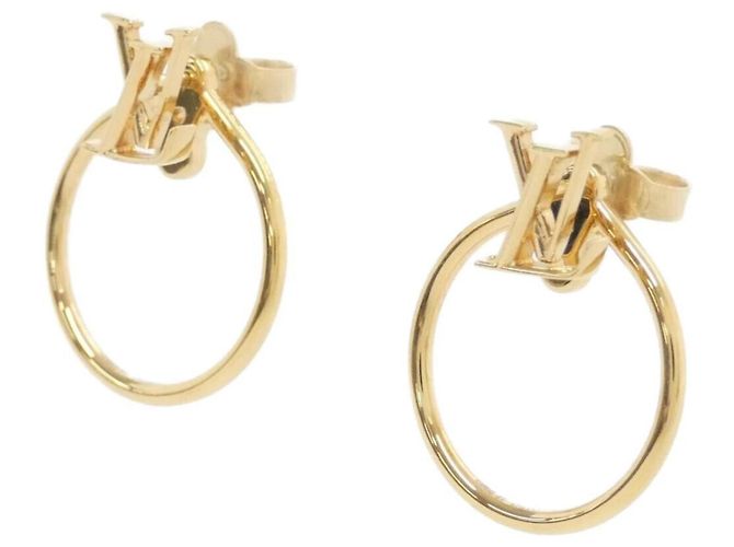 Pendientes Louis Vuitton Bouclédreilles LV Eclipse M00763 Dorado - vista 2