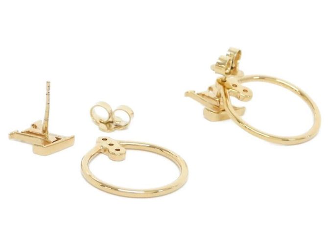 Pendientes Louis Vuitton Bouclédreilles LV Eclipse M00763 Dorado - vista 4