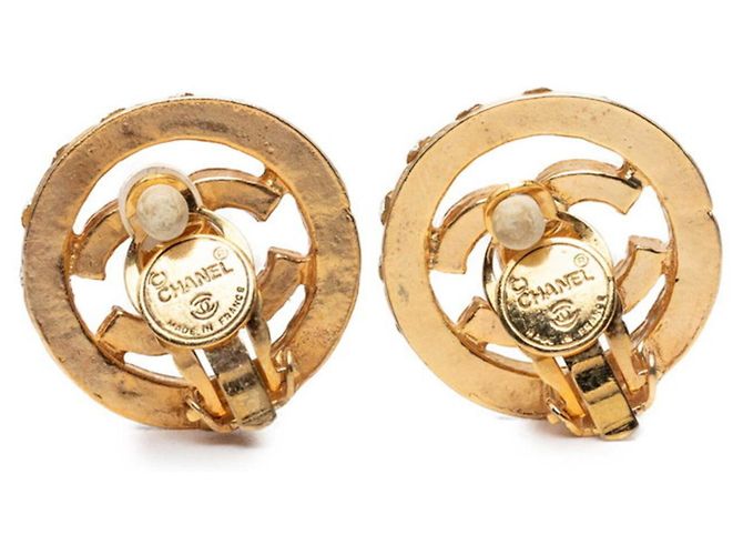 Orecchini a clip Chanel Coco Mark placcati oro D'oro - vista 2