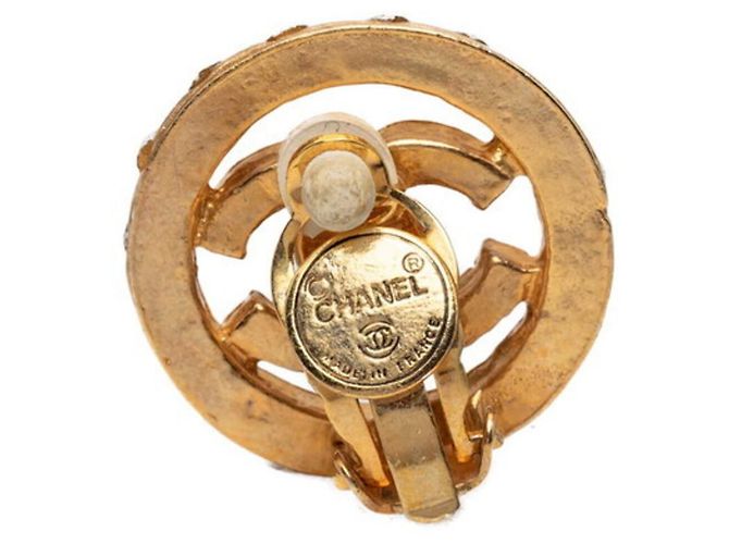 Orecchini a clip Chanel Coco Mark placcati oro D'oro - vista 3