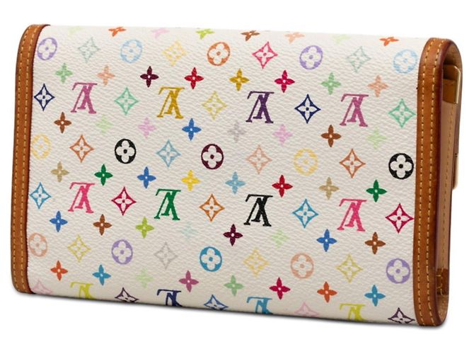 Louis Vuitton Monogram Multicolor Tri-fold Wallet Weiß Mehrfarben - Ansicht 2