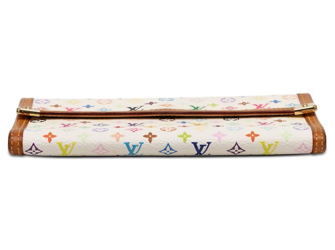Louis Vuitton Monogram Multicolor Tri-fold Wallet Weiß Mehrfarben - Ansicht 3