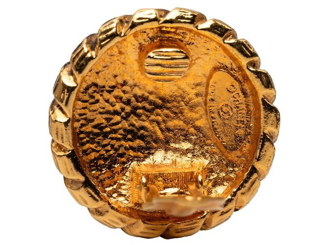 Timeless Chanel Coco Mark runde Ohrringe Golden - Ansicht 3