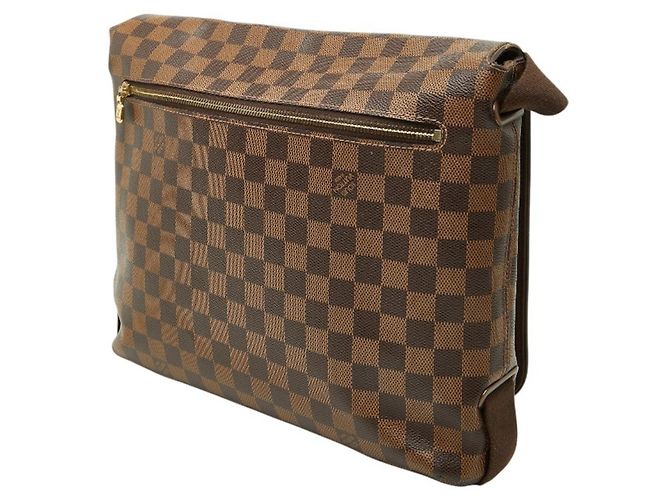 Borsa a Spalla Louis Vuitton Damier Brooklyn MM Marrone - vista 2