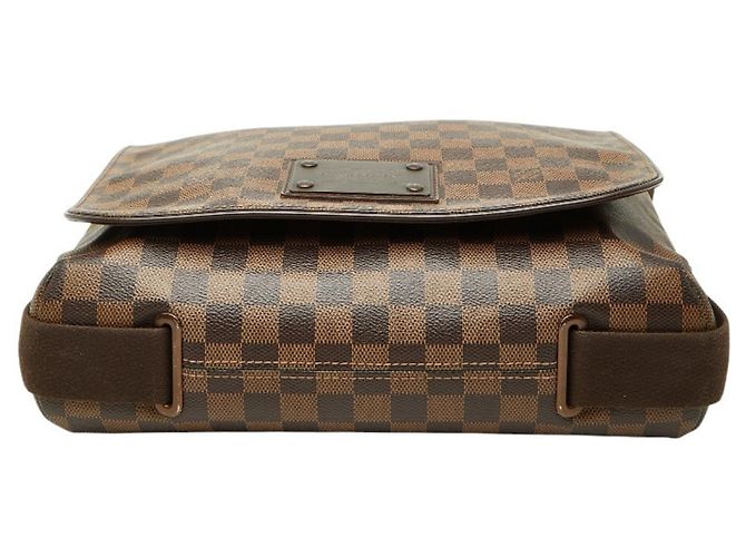 Borsa a Spalla Louis Vuitton Damier Brooklyn MM Marrone - vista 3