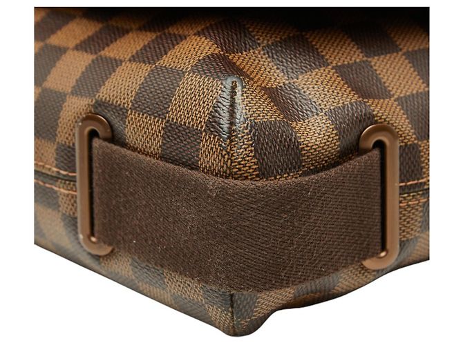 Borsa a Spalla Louis Vuitton Damier Brooklyn MM Marrone - vista 4
