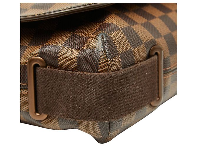 Borsa a Spalla Louis Vuitton Damier Brooklyn MM Marrone - vista 5