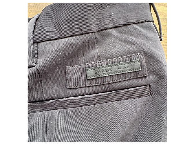 Prada Black Wool Blend Tailored Trousers - view 2