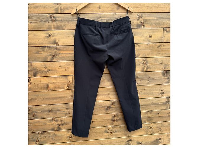 Prada Black Wool Blend Tailored Trousers - view 3