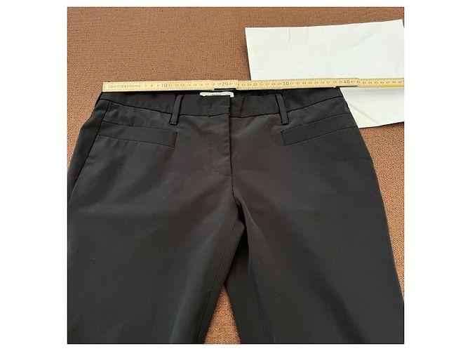 Prada Black Wool Blend Tailored Trousers - view 6