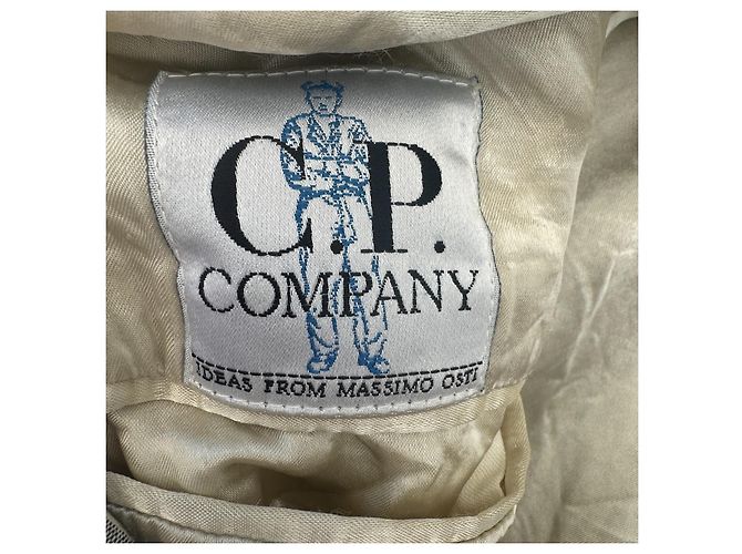 Autre Marque Blazer a righe C.P. Company in cotone e lino Bianco Blu scuro - vista 3