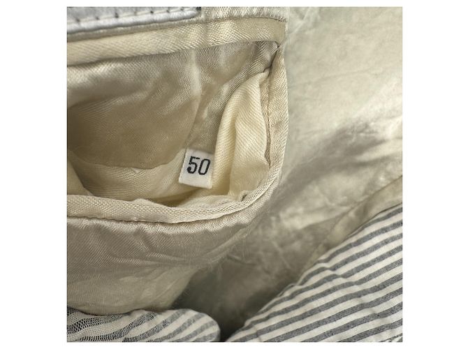 Autre Marque Blazer a righe C.P. Company in cotone e lino Bianco Blu scuro - vista 4