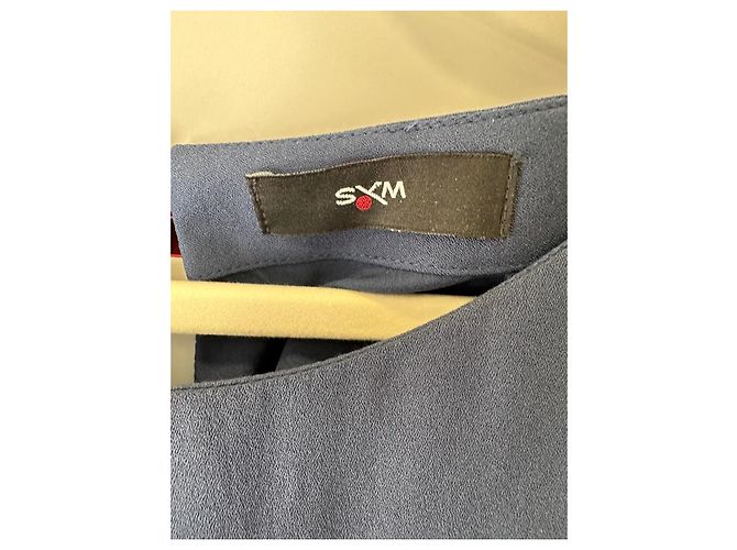 Autre Marque SYM dunkelblaues Sommerkleid mit Rüschen - Ansicht 4
