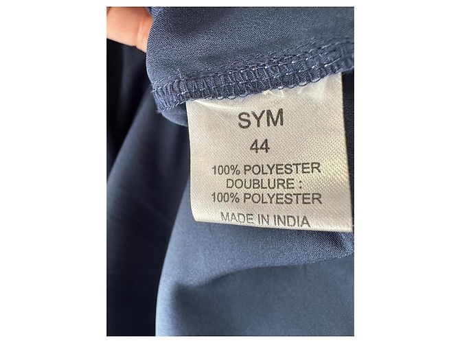 Autre Marque SYM dunkelblaues Sommerkleid mit Rüschen - Ansicht 5