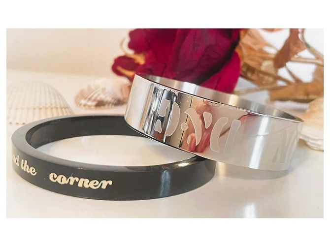 Dolce & Gabbana Collezione Words Set di Bangle Limited Edition Nero Argento - vista 3