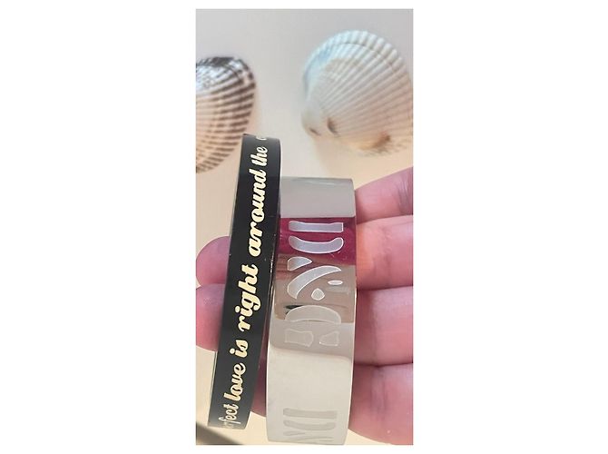 Dolce & Gabbana Collezione Words Set di Bangle Limited Edition Nero Argento - vista 6