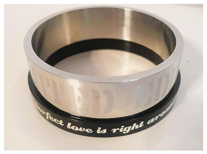Dolce & Gabbana Collezione Words Set di Bangle Limited Edition Nero Argento - vista 7